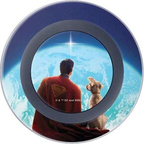 Skinit Decal Other Skin Compatible with Wireless Charger - Officially Licensed Superman 2025 Superman & Krypto Watch The Earth Design