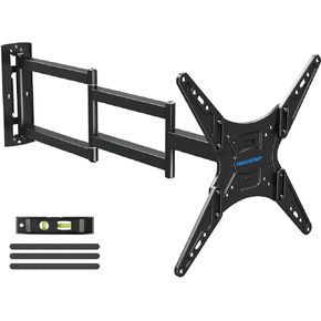 MOUNTUP Outdoor Long Arm TV Wall Mount for 26-65" TVs, Waterproof & Rustproof Outside Full Motion Bracket with Stainless Steel Screws, 37.4'' Long Extension Corner TV Mount Hold 77 lbs, VESA 400x400mm
