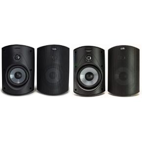 Polk Audio Atrium 6 Outdoor All-Weather Speakers with Bass Reflex Enclosure (Pair, Black) Atrium 4 Outdoor Speakers with Powerful Bass (Pair, Black)