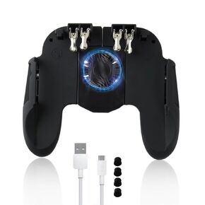USonline911 2025 New Mobile Game Controller with Cooling Fan/Phone Holder, Phone Gamepad for Tomoda L1R1 Mobile Triggers for 4.7"-6.5" iOS Android Phones