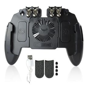 2025 New Cooling Fan Controller Semiconductor Cooler Six Finger Game Trigger Shooter Joystick Gamepad For Android Iphone Phone