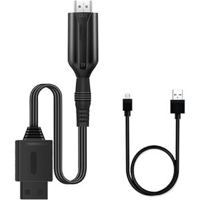 ZEZEFUFU Black USB Cable for HDTV Monitor Display Wii to HDMI Adapter HD 720P/1080P