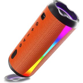 Portable Bluetooth Speaker, Bluetooth 5.4 Wireless Speaker with 20W HD Loud Stereo Sound, 15H Playtime, IP7 Waterproof, LED Lights, TWS Pairing, Built-in Mic, for Outdoor, Home, Party, Beach, Gift