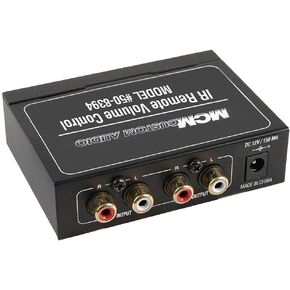 Line Level Volume Control Box, Remote Audio Controller for TV and DVD Players, RCA Input/Output