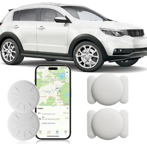 Car Tracker No Subscription,Magnetic GPS Tracker for Vehicle,Car Tracker Hidden Device with Magnetic Waterproof Case,Car Locator Work with Apple Find My App (iOS Only) (Black,1PCS)