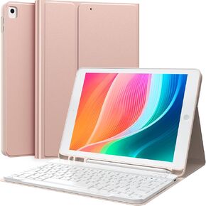 CHESONA Keyboard Case for iPad 9th Generation 2021 10.2 Inch, Detachable Wireless with Pencil Holder Stand Folio Keyboard Cover for iPad 9th Gen/8th Gen/7th Gen 10.2" (Black)