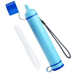 Greeshow Portable Water Filter Straw, Personal Water Filtration System, Replaceable Filter Cartridge, Outdoor Water Purifier Emergency Survival Gear for Hiking Camping Backpacking, GS-28H1, 3 Pack
