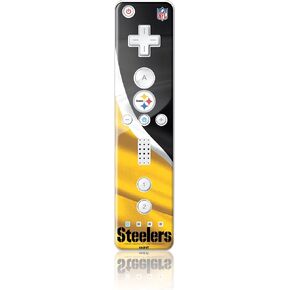 Skinit Decal Gaming Skin Compatible with Wii Remote Controller - Officially Licensed NFL Pittsburgh Steelers Design
