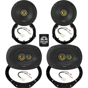 KICKER Speakers 6.5 & 6X9 inch for Ford F-150 2015-2024 Upgrade Kit - 2 Pairs of CS Series with Adapters and Harness, Car Audio Front & Rear Door Speaker CSC65, 46CSC654 & CSC693, 46CSC6934