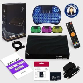 V SEE 2025 Box V3 Pro Data Storage Kit - جهاز قادر مع 64 جيجابايت ، بطاقة 128 جيجابايت T
