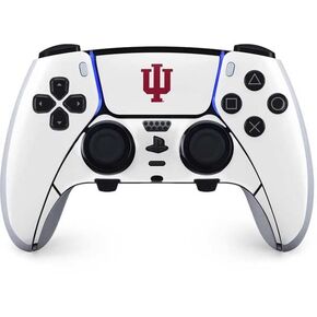 Skinit Skinit Gaming Gaming Skiner مع PS5 DualSense Edge Pro Controller - تصميم جامعة إنديانا المرخص رسميًا IU Hoosiers Design