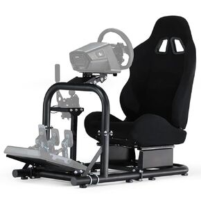Anman Stability Racing Simulator Cockpit with Gaming Chair Fit for Logitech/Thrustmaster/Fanatec G27,G923,T248,CSL-DD Racing Wheel Stand Without Wheels,Shifter and pedals