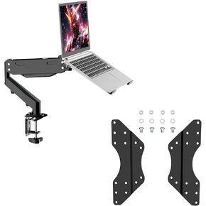 Pholiten Laptop Desk Mount with Gas Spring Arm+Pholiten VESA Conversion Plate VESA Adjustable Adapter