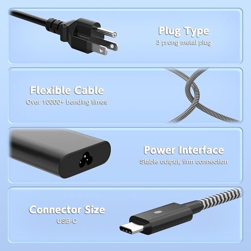 شاحن كمبيوتر محمول USB C 100 واط لأجهزة MacBook ASUS Huawei HP Dell Acer Samsung Chromebooks Toshiba USB c محول الطاقة in Kuwait