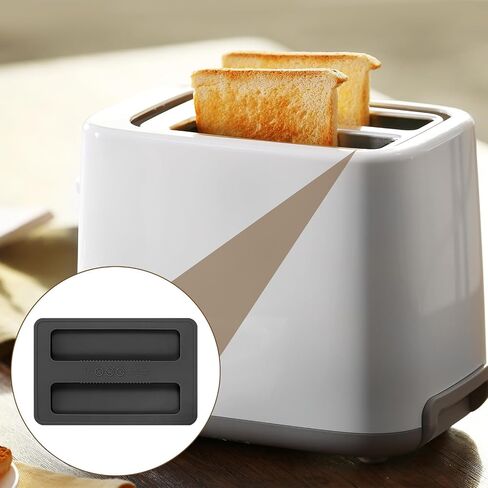 2Pcs Silicone Toaster Cover, 2 Slice Toaster Dust Covers Bread Machines Dustproof Lid Bread Maker Appliance Accessories for Breads Sandwich Machine(Gray) in Saudi Arabia