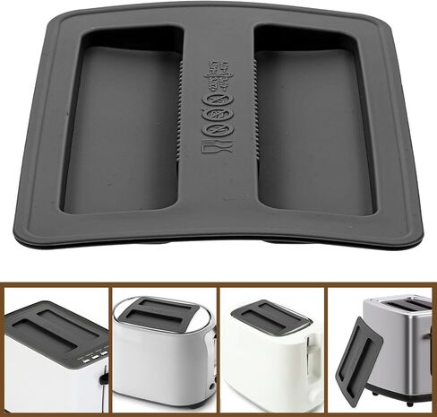 2Pcs Silicone Toaster Cover, 2 Slice Toaster Dust Covers Bread Machines Dustproof Lid Bread Maker Appliance Accessories for Breads Sandwich Machine(Gray) in Saudi Arabia