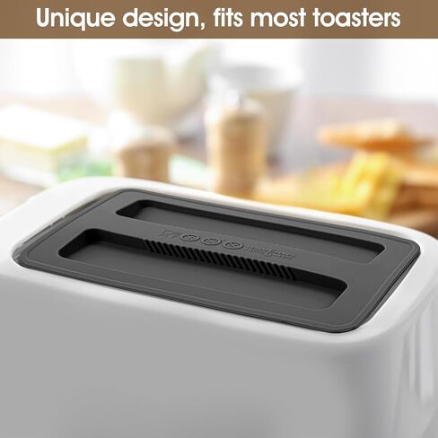 2Pcs Silicone Toaster Cover, 2 Slice Toaster Dust Covers Bread Machines Dustproof Lid Bread Maker Appliance Accessories for Breads Sandwich Machine(Gray) in Saudi Arabia