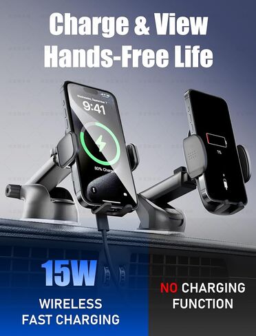 [Upgraded] TOPGO Cup Holder Phone Mount Wireless Charger,Universal Cell Phone Holder Car Charger Wireless-Charger-Cup-Phone-Holder Fast Charging for iPhone11/11 Pro/11 Pro Max, Samsung Galaxy Black in Saudi Arabia