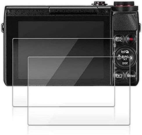 2 Pack Screen Protector Tempered Glass Anti-Scrach Anti-Bubble for Canon G7X Mark III G9X Mark II GX7 GX9 in Saudi Arabia