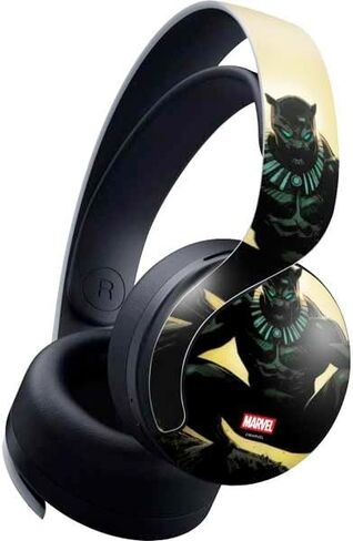 Skinit Decal Gaming Skin Compatible with Pulse 3D Wireless Headset for PS5 - Officially Licensed Marvel Black Panther Night Time Watch Design in Saudi Arabia