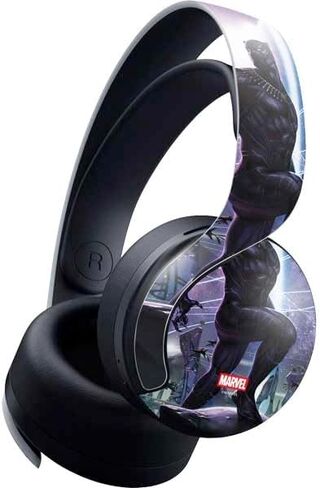 Skinit Decal Gaming Skin Compatible with Pulse 3D Wireless Headset for PS5 - Officially Licensed Marvel Black Panther Night Time Watch Design in Saudi Arabia