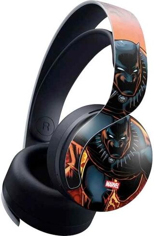 Skinit Decal Gaming Skin Compatible with Pulse 3D Wireless Headset for PS5 - Officially Licensed Marvel Black Panther Night Time Watch Design in Saudi Arabia