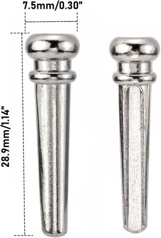 6PCS Acoustic Guitar Bridge Pins Metal Guitar Brass String Nail Pins in Saudi Arabia
