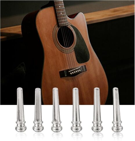 6PCS Acoustic Guitar Bridge Pins Metal Guitar Brass String Nail Pins in Saudi Arabia