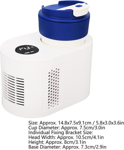 Smart hot and Cold Cup, Multi Functional Portable 2 in 1 hot and Cold Thermos Cup Smart Electric Cooling Cup for Families (White) in Saudi Arabia