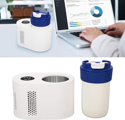 Smart hot and Cold Cup, Multi Functional Portable 2 in 1 hot and Cold Thermos Cup Smart Electric Cooling Cup for Families (White) in Saudi Arabia