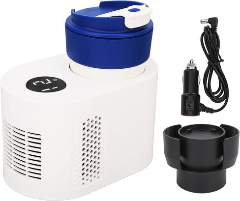 Smart hot and Cold Cup, Multi Functional Portable 2 in 1 hot and Cold Thermos Cup Smart Electric Cooling Cup for Families (White) in Saudi Arabia