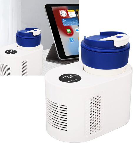 Smart hot and Cold Cup, Multi Functional Portable 2 in 1 hot and Cold Thermos Cup Smart Electric Cooling Cup for Families (White) in Saudi Arabia