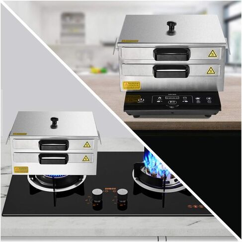 WeChef Rice Noodle Roll Steamer Machine 2 Layers Chinese Cantonese Cheung Fun Changfen Maker with Stainless Steel Steam Tray Commercial or Home Use in Saudi Arabia