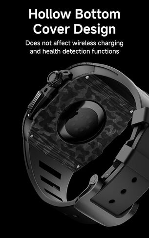 Case and Band for Apple Watch 46mm Men Carbon Cover Cover Cover Sport Rubber FKM STRAP FOR IWATCH SERIES 10 METAL BOXLOICORES in Saudi Arabia