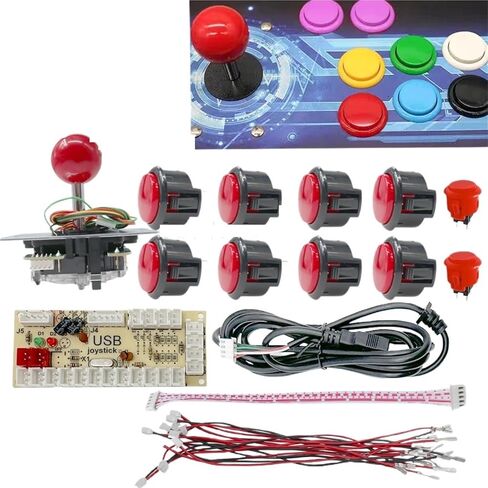 Joystick Kit delay Arcade Game USB Encoder Joystick Kit with 8 Button Joystick(Navy Blue) in Saudi Arabia
