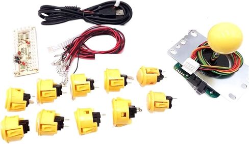 Joystick Kit delay Arcade Game USB Encoder Joystick Kit with 8 Button Joystick(Navy Blue) in Saudi Arabia