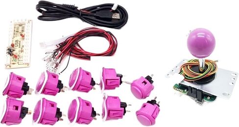 Joystick Kit delay Arcade Game USB Encoder Joystick Kit with 8 Button Joystick(Navy Blue) in Saudi Arabia