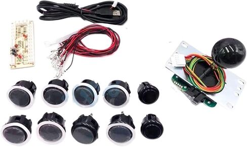 Joystick Kit delay Arcade Game USB Encoder Joystick Kit with 8 Button Joystick(Navy Blue) in Saudi Arabia