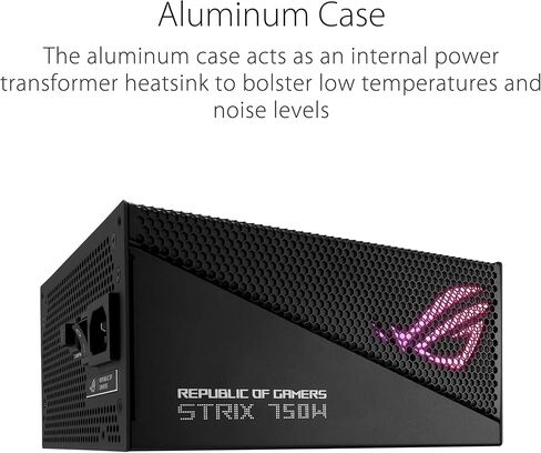 ASUS ROG STRIX 1000W Platinum (مصدر طاقة وحدات تمامًا ، 80 Plus Platinum Certified ، ATX 3.1 ، Cybenetics Lambda A+، Gan Mosfet ، استقرار الجهد الذكي في GPU ، ضمان 10 سنوات) in Saudi Arabia