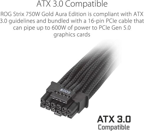 ASUS ROG STRIX 1000W Platinum (مصدر طاقة وحدات تمامًا ، 80 Plus Platinum Certified ، ATX 3.1 ، Cybenetics Lambda A+، Gan Mosfet ، استقرار الجهد الذكي في GPU ، ضمان 10 سنوات) in Saudi Arabia