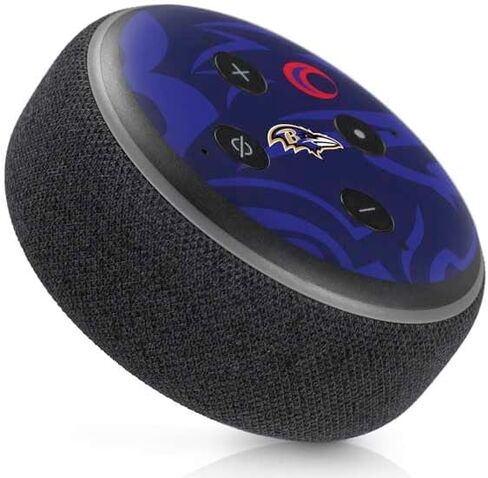 Skinit Skinit Audio Audio Skin متوافق مع Amazon Echo Dot 3 - NFL Baltimore Ravens Double Design المرخص رسميًا in Kuwait