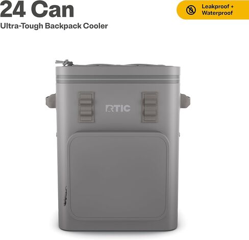 RTIC Ultra-Tough Backpack Cooler, Insulated, Waterproof, Leak Proof, Portable Floating Bag for Beverage, Drink, Lunch, Outdoor, Beach, Car, Camping, Picnic, Fishing, Boat in Saudi Arabia
