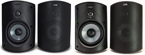 Polk Audio Atrium 6 مكبرات صوت خارجية في جميع أنحاء الهواء الطلق مع حاوية رد الفعل الباس (زوج ، أسود) مكبرات صوت خارجية 4 مع باس قوي (زوج ، أسود) in Saudi Arabia