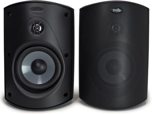 Polk Audio Atrium 6 مكبرات صوت خارجية في جميع أنحاء الهواء الطلق مع حاوية رد الفعل الباس (زوج ، أسود) مكبرات صوت خارجية 4 مع باس قوي (زوج ، أسود) in Saudi Arabia