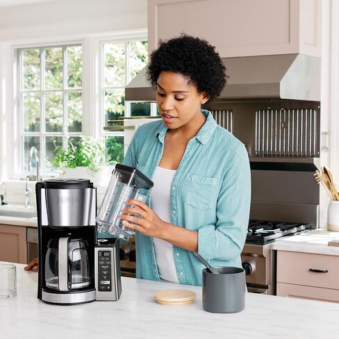 Ninja 12-Cup Programmable Brewer CE251 Coffee Maker, 60 oz, Black/Stainless Steel (Renewed) in Saudi Arabia