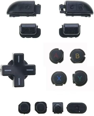 Replacement Full Buttons Set ABXY L R ZL ZR D-pad Home Power Buttons for Nintendo New 3DS XL LL Console Buttons (Black) in Saudi Arabia