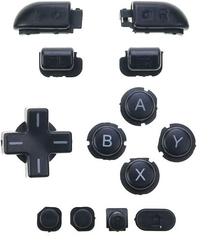 Replacement Full Buttons Set ABXY L R ZL ZR D-pad Home Power Buttons for Nintendo New 3DS XL LL Console Buttons (Black) in Saudi Arabia