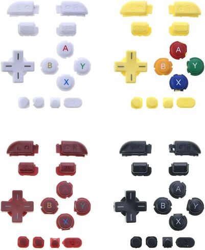 Replacement Full Buttons Set ABXY L R ZL ZR D-pad Home Power Buttons for Nintendo New 3DS XL LL Console Buttons (Black) in Saudi Arabia
