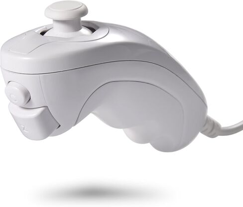 4 Pack Wii Nunchuck Controller ، استبدال وحدة تحكم Nunchuk متوافق مع وحدة التحكم Wii Wii U (4 حزمة بيضاء) in Saudi Arabia