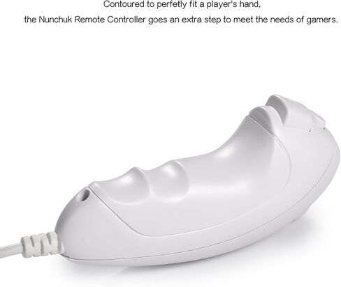 4 Pack Wii Nunchuck Controller ، استبدال وحدة تحكم Nunchuk متوافق مع وحدة التحكم Wii Wii U (4 حزمة بيضاء) in Saudi Arabia